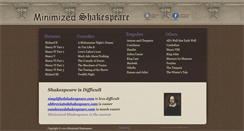 Desktop Screenshot of minimizedshakespeare.com