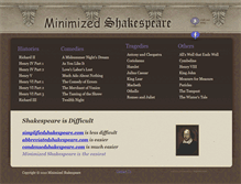 Tablet Screenshot of minimizedshakespeare.com